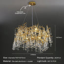 Axyaa Crystal Chandelier: Post-Modern Minimalist Living Room & Restaurant Light