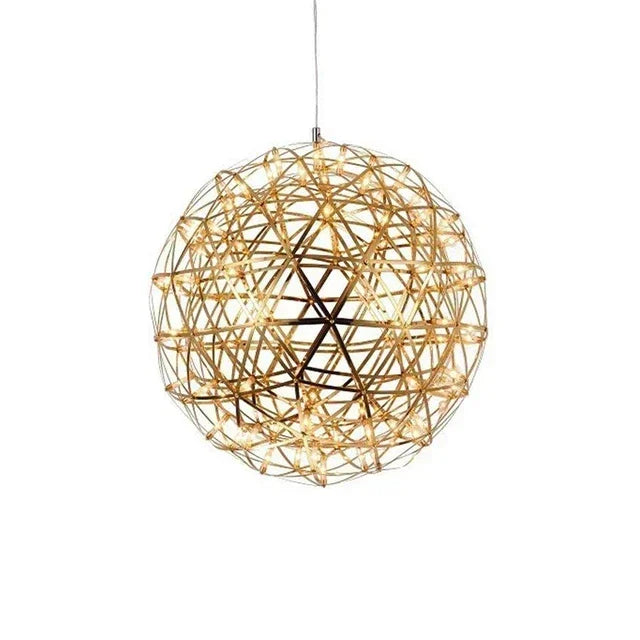 Axyaa Spark Ball LED Chandelier: Modern Loft Pendant Lamp for Home Decor Lighting