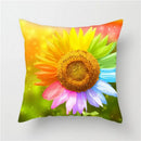 Axyaa Floral Cushion Cover - Sunflower Rose Dandelion Decorative Pillowcase