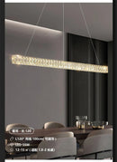 Axyaa Crystal Pendant Light: Modern LED Fixture for Dining, Living Room, Kitchen, Bar