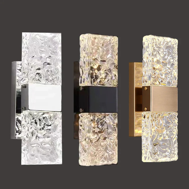 Axya Crystal LED Wall Lamps: Modern Lighting for Living Room, Bedroom, Aisle — Home Decor Luxe