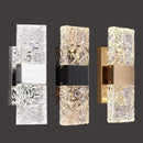Axyaa Modern LED Corrugated Crystal Wall Lamps for Living Room, Bedroom, and Aisle Decor
