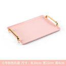 Axyaa Rectangular Plastic Tray with Handle for Home, Hotel, and Decor Use