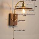 Axyaa Glass Copper LED Wall Lamp with Pull Chain Switch