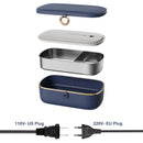 Axyaa Electric Lunch Box: Portable Stainless Steel Food Warmer Container 220V 110V