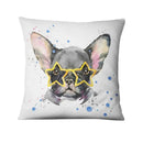 Axyaa French Bulldog Gift Cushion: Decorative Sofa Throw Pillow with American Cartoon Pet Print