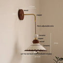 Nordic Modern LED Wall Lamp Sconce by Axyaa - Ceramic Copper Wood Finish