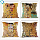 Axyaa Gold Pattern Print Cushion Cover - 40*40 CM