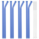 Axyaa Glass Straw Set with Brush - Bar Accessories & Reusable Straws