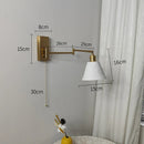 Axyaa Ceramic LED Wall Sconce, Adjustable, Pull Chain Switch, Modern Nordic Design