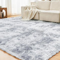 Axyaa Tie-Dye Pink Plush Carpet: Ultra Soft Fluffy Rug for Girl's Bedroom & Living Room