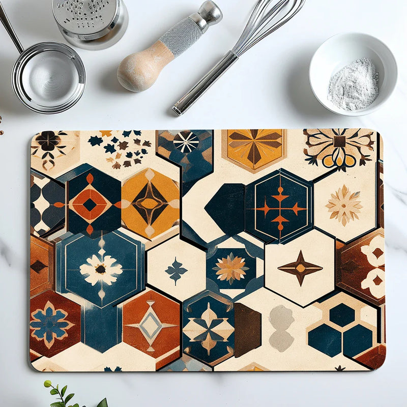 Axyaa Christmas Kitchen Draining Mat: Absorbent, Quick Dry, Antiskid Pad for Tableware