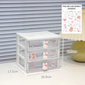 Axyaa Kawaii Desk Organizer Drawer for Stationery, Cards, and Small Objects