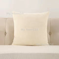 Velvet Plush Pillowcase by Axyaa - White Pink Fluffy Soft Throw Pillow Cover