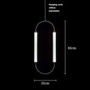 Axyaa Art Deco LED Chandelier in Gold, Black, and Chrome Finishes