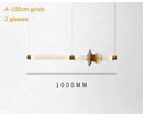 Axyaa Modern Italian Design LED Glass Tube Chandelier: Stylish Lighting for Bedroom or Living Room