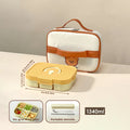 Axyaa Divided Microwavable Lunch Box - Portable Sealed Food Container