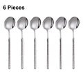 Axyaa Stainless Steel Cutlery Set with Hammer Pattern Handle