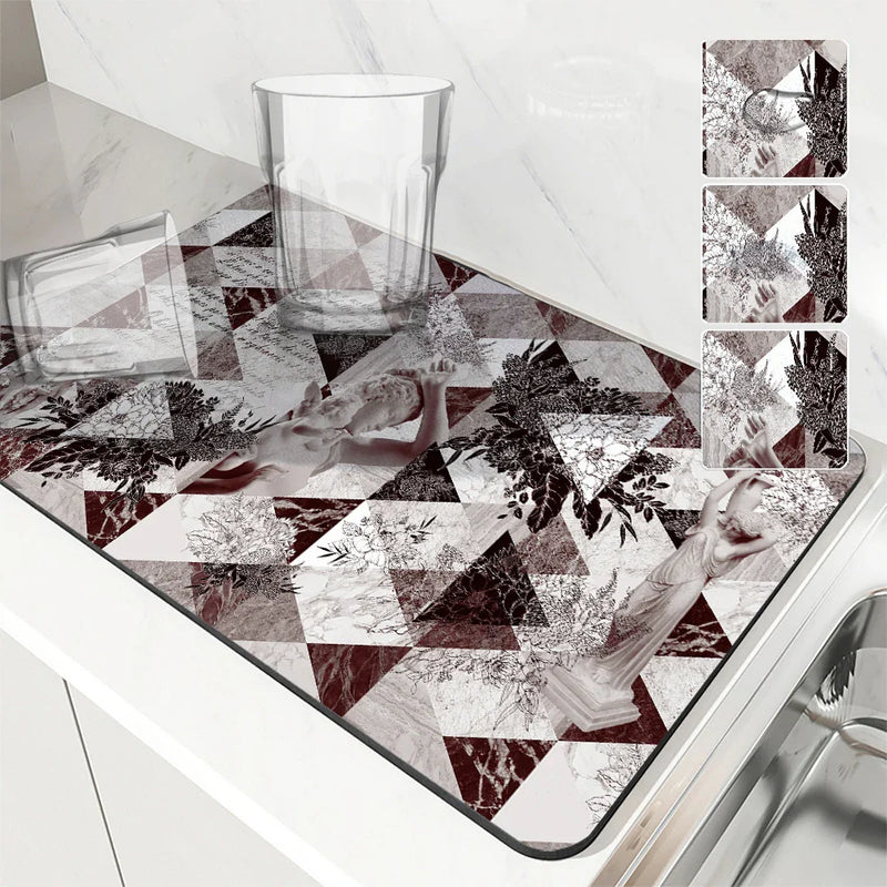 Axyaa Geometric Figures Absorbent Drying Mat