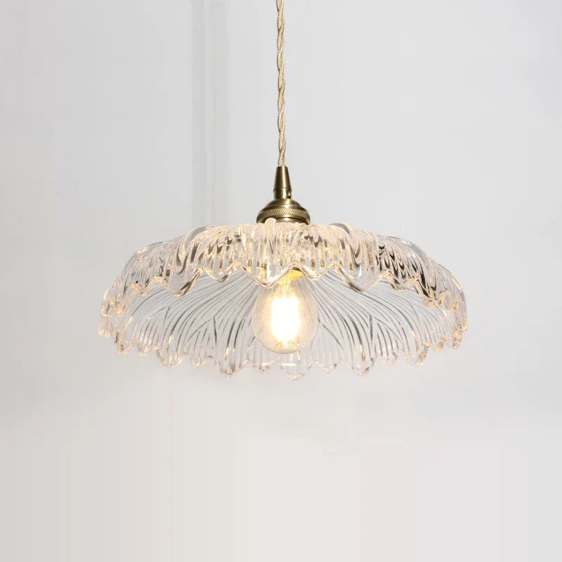 Axyaa Clear Glass LED Pendant Lights for Kitchen Island, Modern Nordic Decor