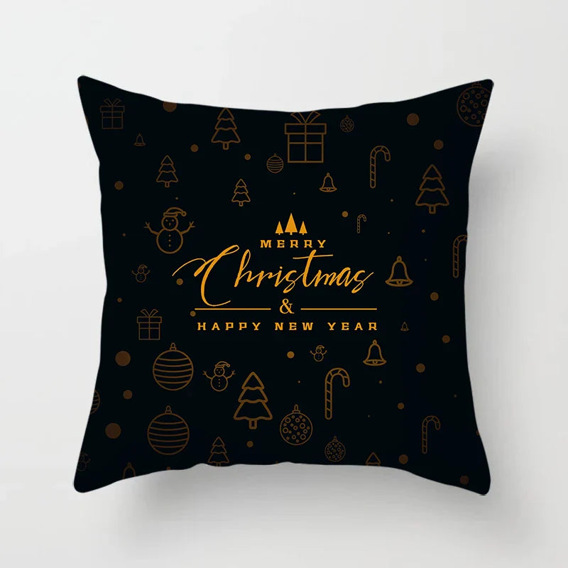 Axyaa Christmas Theme Pillowcase for Festive Sofa Decor and Holiday Gift