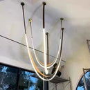 Axyaa Leather Belt LED Chandelier for Living Room