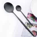 Axyaa Gold Cutlery Set: 4Pcs Stainless Steel Flatware Knives Forks Spoons Teaspoons