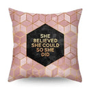 Rose Gold Geometric Pineapple Glitter Pillowcase - Axyaa Home Decor