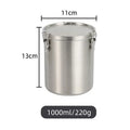 Axyaa Stainless Steel Sealed Tea Storage Jar with Buckle Lid