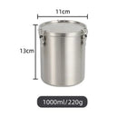 Axyaa Stainless Steel Sealed Tea Storage Jar with Buckle Lid