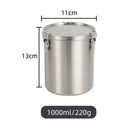 Stainless Steel Axyaa Sealed Tea & Grain Storage Jar with Buckle Lid