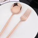 Axyaa Rose Gold Stainless Steel Cutlery Set - 20 Piece Dinnerware Flatware