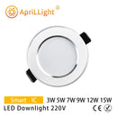 Axyaa LED Downlight Indoor Spot Lighting 3W-15W Round Recessed Lamp 220V Kitchen Bedroom