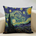 Axyaa Sunflower Oil Printed Cushion Cover - Van Gogh Inspired Decor Pillow Case