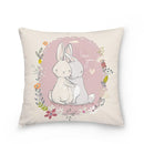 Easter Bunny Polyester Throw Pillow for Home Decor Sofa by Axyaa