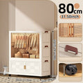 Axyaa 6 Tier Storage Wardrobe with Wheels - Large Capacity for Living Room/Bedroom