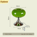 Axyaa Green/Yellow Apple Glass Desk Lamp with LED Projection Lighting