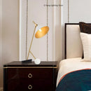 Luxury Nordic Marble Desk Lamp by Axyaa - Designer Horn Study Light with Black Lampshade