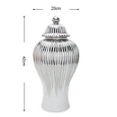 Axyaa Ceramic General's Vase in Electroplated Gold Finish