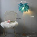 Axyaa Ostrich Feather Floor Lamp - Romantic Living Room Bedroom Atmosphere