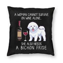 Axyaa Alaskan Malamute Wine Red Dog Pillowcase - Luxury Home Decor
