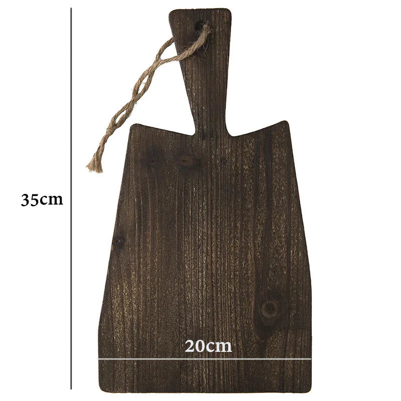 Axya Solid Wood Cutting Board for Photography Props and Dessert Table Vintage Style