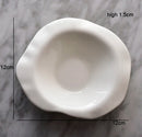 Axyaa White Ceramic Sushi Dessert Plate Set for Molecular Cuisine