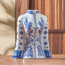 Axyaa Blue White Porcelain Cheongsam Vase - Handmade Ceramic Home Decor