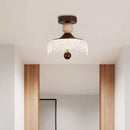 Axyaa French Retro Medieval Cloakroom Ceiling Light Yellow Stone Foyer Light