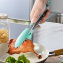 Axyaa Silicone Grilling Tong Stainless Steel BBQ Clip Clamp Kitchen Tools