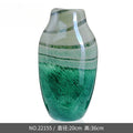 Axyaa Glass Vase: Sea Green Hydroponic Flower Arrangement, Creative Art Home Decoration