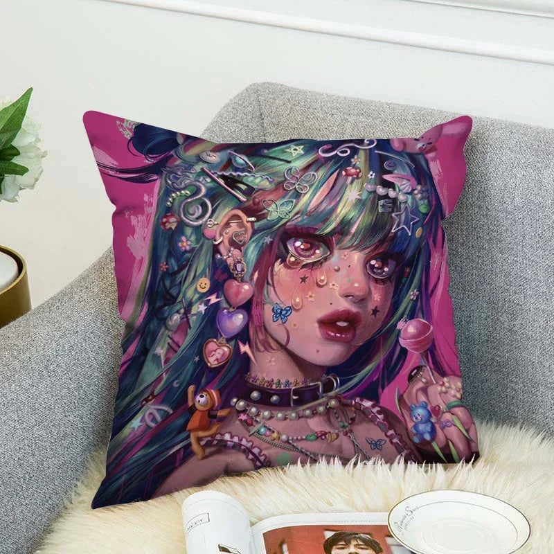 Axyaa Art Decor Pillow Cover 45x45 for Home & Car Decor