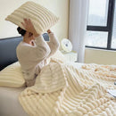 Axyaa Cozy Fluffy Blanket for Bedroom - Soft Solid Color Bedspread & Bed Cover