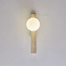 Axyaa Wabi Sabi Limestone Wall Light Sconce for Bedroom Living Room LED Lighting